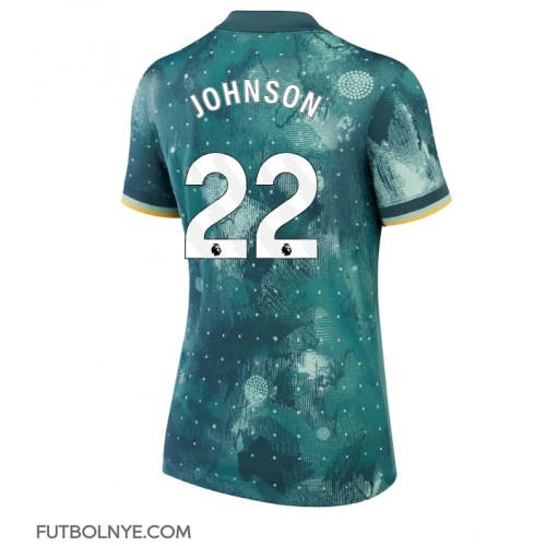 Camiseta Tottenham Hotspur Brennan Johnson #22 Tercera Equipación para mujer 2024-25 manga corta